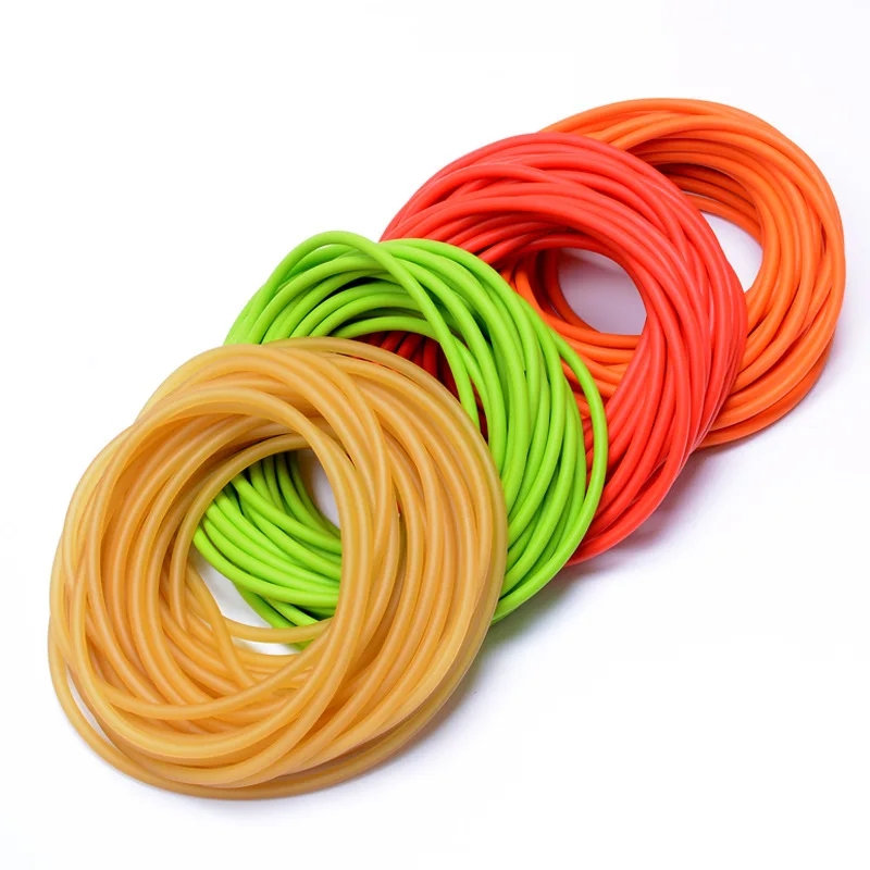 50 Meters Latex Rubber Tube Elastic Band Rope For Slingshots Fishing Outdoor Hunting Shooting Fitness Sewing Parts 2050 3060