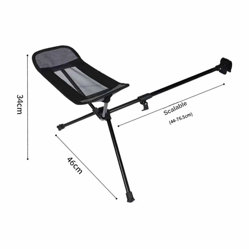 Outdoor Moon Chair Footrest Portable Aluminum Alloy Footrest Leisure Camping Folding Chair Telescopic Footrest Kickstand