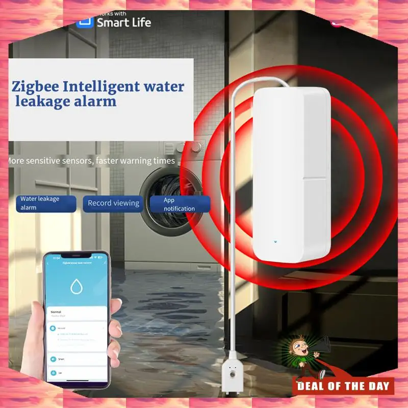 24-Hour Delivery Tuya Zigbee Water Level Sensor Leakage Alarm Smart Home Water Alert Overflow Alarm Security System