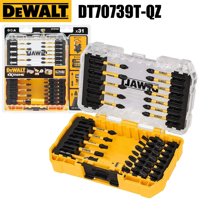 

DEWALT DT70739T-QZ 31PCS Drill Bits Package 25MM-57MM PH1/2/3 PZ1/2/3 T20/25/30 Wood/Metal Power Tool Accessories