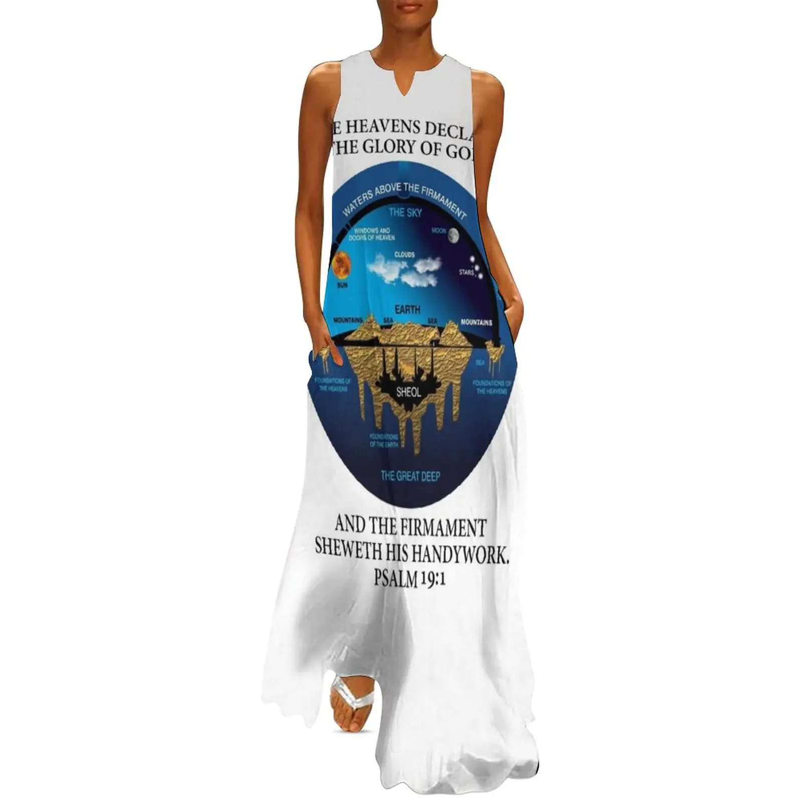 Ancient Hebrew Cosmology Concept Psalm 19:1 KJV version Long Dress summer dress party dresses women summer women's dress 2025