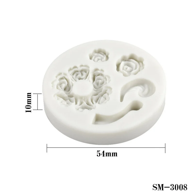 Valentine's Day Rose Wreath Fondant Silicone Mold DIYChocolate Decoration Cake Baking Tools Wholesale