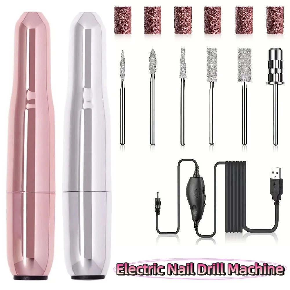 

High-Speed Electric Nail Drill Machine Professional with Drill Bits Nail Removal Tool Low Noise Portable Sanding File Pen
