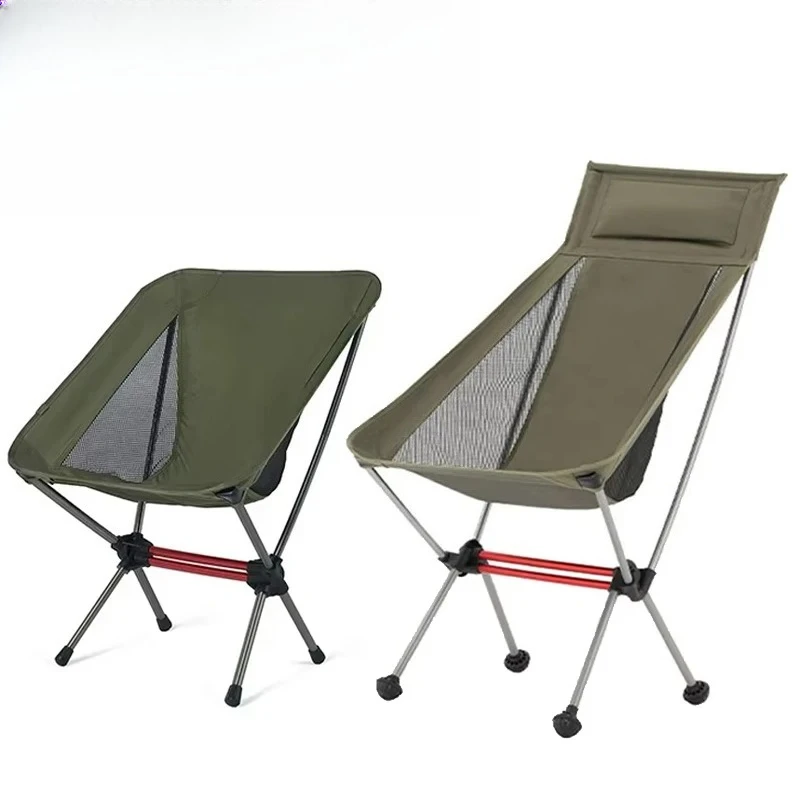 

Camping Relax Chairs Outdoor Ultralight Portable Folding Moon Chair Comfort Breathable Hiking Picnic Fishing