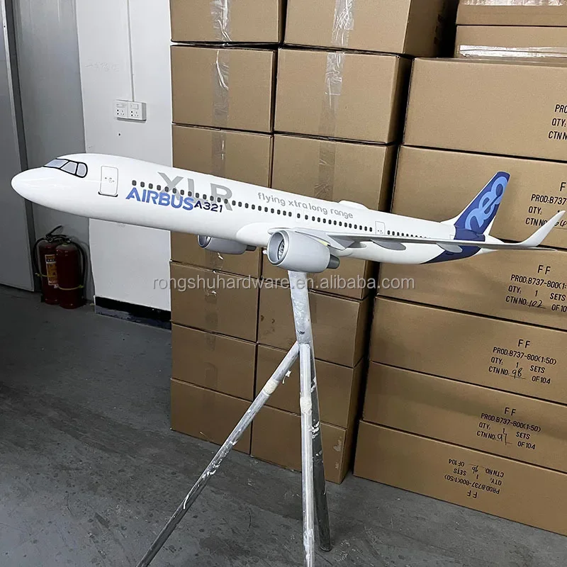 Custom large size  Resin 120cm Airbus A321 neo  1/37 Scale  Model with adjustable stand for Display