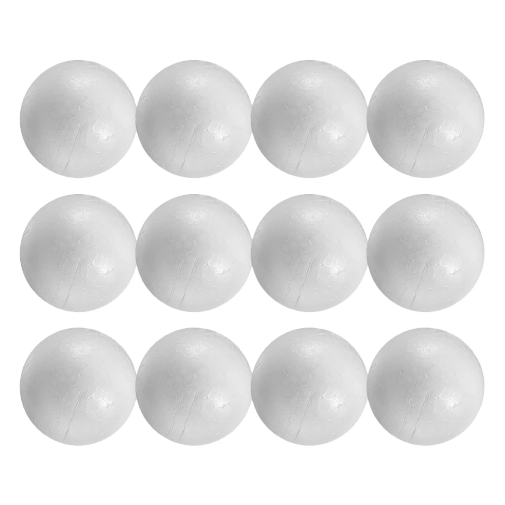 

12 Pcs Round Foam Ball 7cm) Kindergarten Balls for Diy Craft White Handmade Solid
