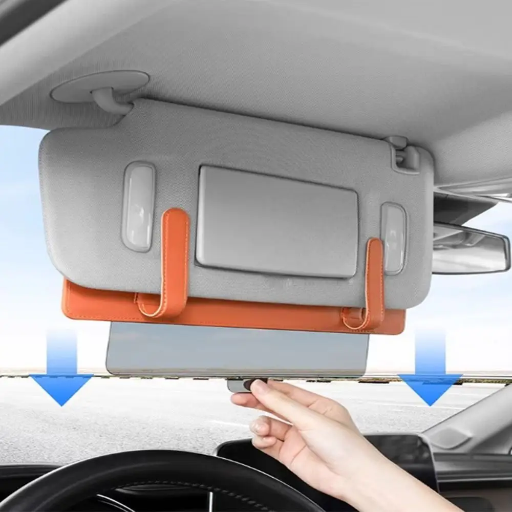 

Anti-Glare Car Auto Sun Visor Retractable PU Leather Car Visor Extender UV Protection Sunshade Extension Sun Shield Blocker