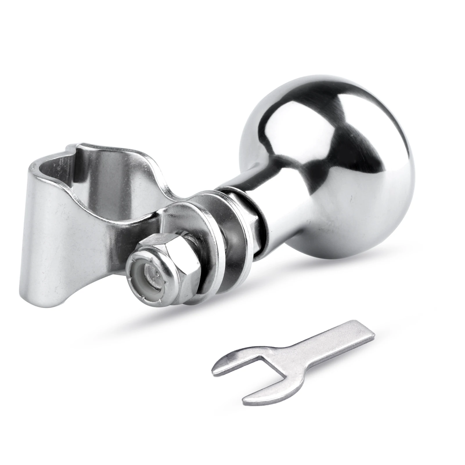 Universal Stainless Steel Steering Power Handle Ball Grip Knob Turning Helper for Marine Boat Yacht Boat Accessories