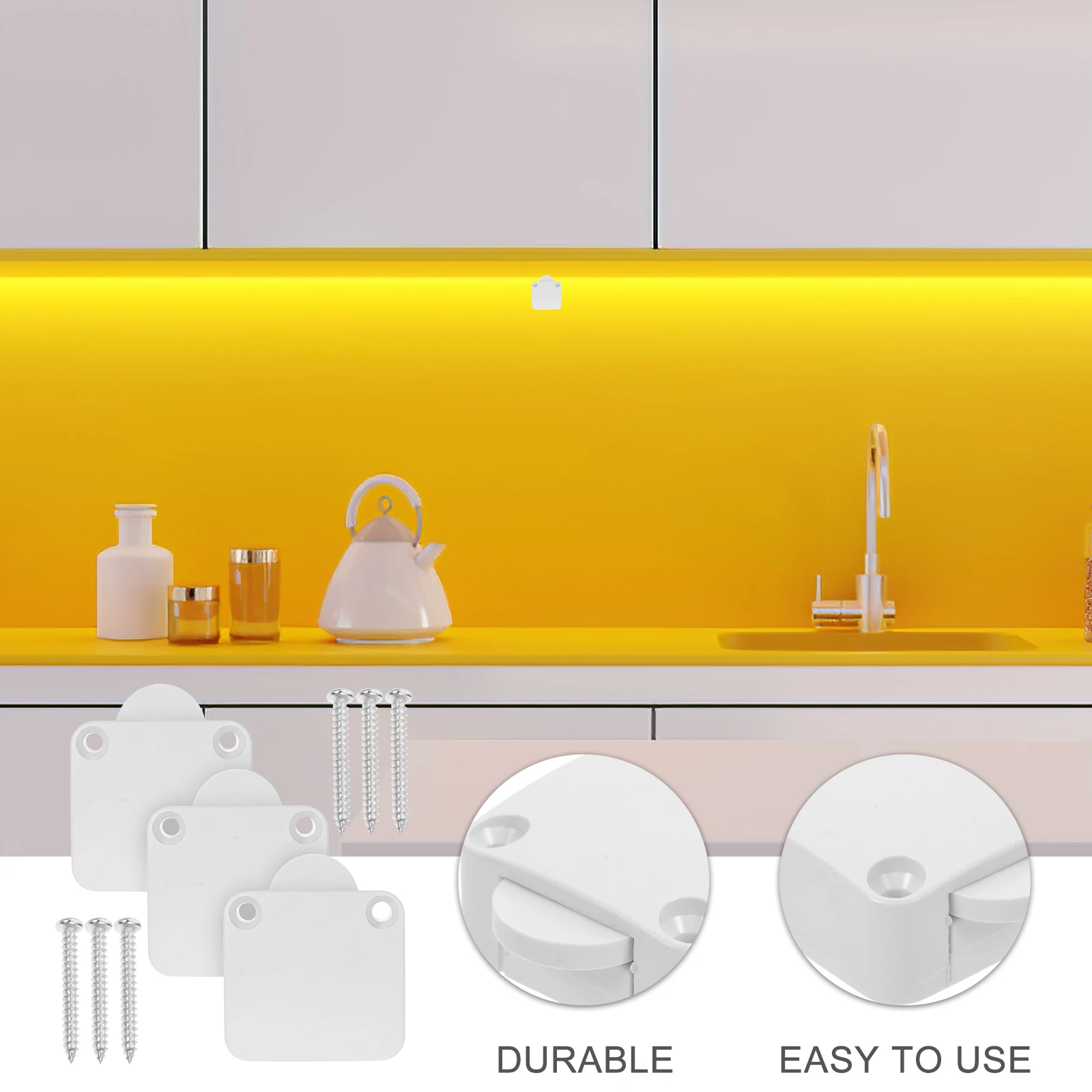 3 ชิ้นประตูสําหรับตู้เสื้อผ้าตู้เสื้อผ้า Pantry On Off Touch ตู้ลิ้นชัก 12 โวลต์ไฟฟ้าอุปกรณ์ฮาร์ดแวร์