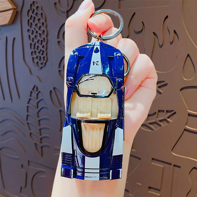 合金コンバーチブルスポーツカーおもちゃキーホルダーペンダントかわいいミニシミュレーションレーシングカープルバック車グライディングカー少年の誕生日プレゼント