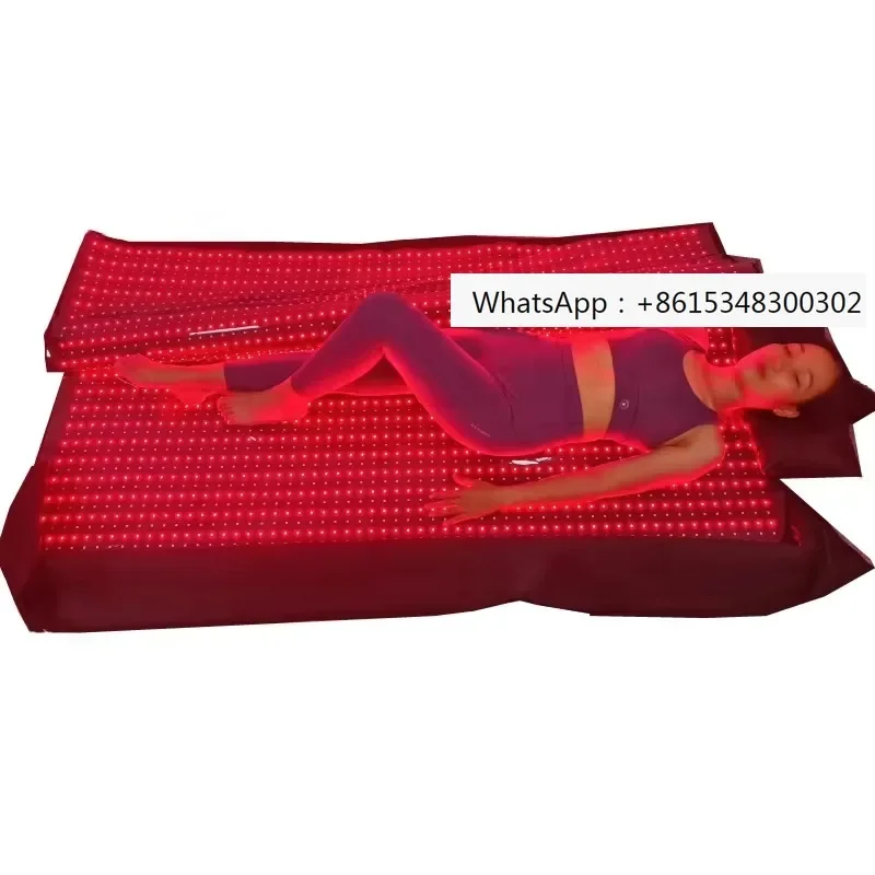 Maximum size whole body red light therapy sleep bag 360 degree LED phototherapy 660 850 nanometers