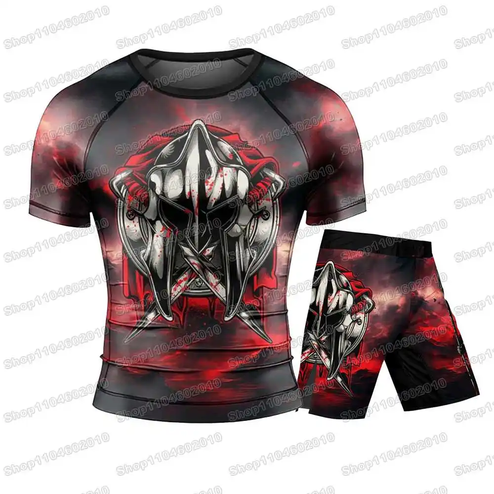 

Спартанский Guardian Rash Guards Джерси для серфинга Пляжные рубашки Купальники Шорты для спортзала для дайвинга MMA BJJ Мужские комплекты для фитнеса для джиу-джитсу