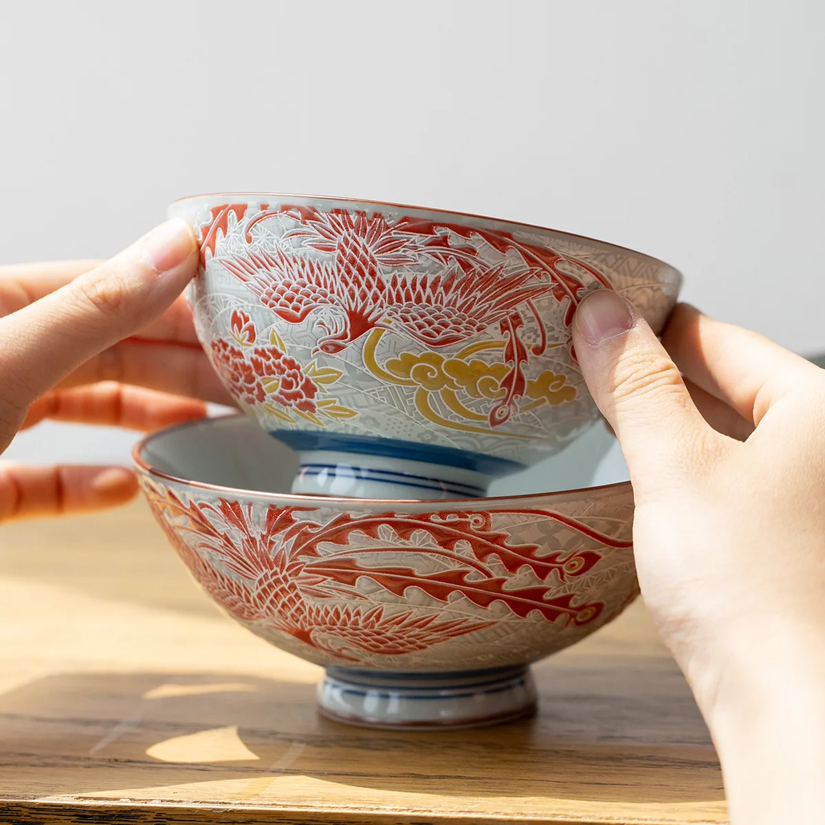 

Underglaze Ceramic Bowl for Wedding Dinnerware Set Modern Simple Style round Shape Rice Bowl Soup Bowl Year Dragon And ...