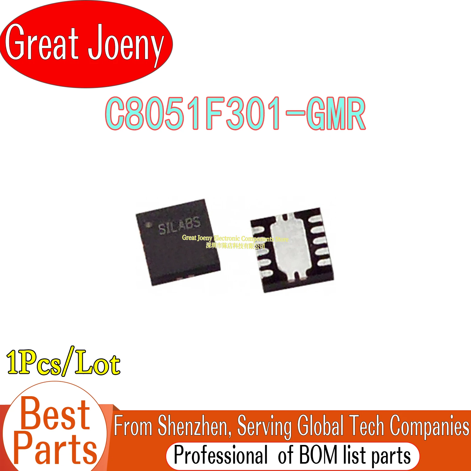 

100% New Original F301 C8051F301-GMR C8051F301 IC MCU Chipset QFN-11