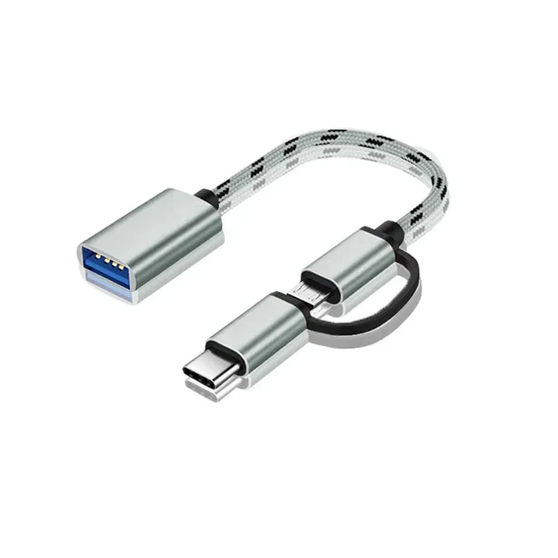 Adaptador ZLRLMHY OTG tipo C Micro USB a USB 3,0 Cable adaptador convertidor OTG para Gamepad disco Flash tipo C OTG