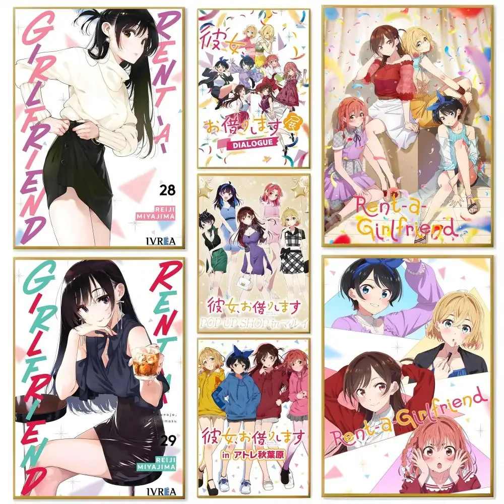 Póster de Anime R-Rent-A-Girlfriend, papel impreso para el hogar, sala de estar, dormitorio, entrada, Bar, cafetería, decoración de pintura artística