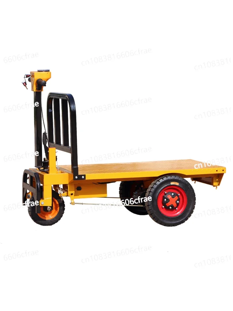 Electric Flatbed Truck Three or Four Wheels Load Carrying Brick Lasha Warehouse Breeding Pull Material Orchard Transportation