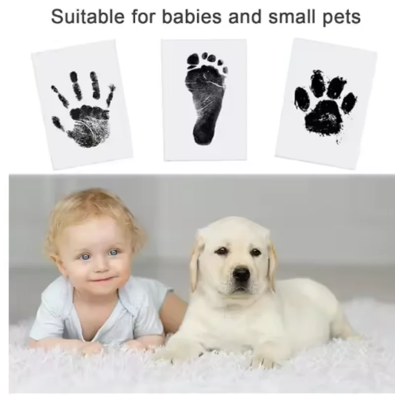 

Набор для отпечатков лап кошек и собак без чернил, для отпечатков ручек и ножек младенцев, безопасный, нетоксичный, простой в использовании, сувенир для новорожденных, подарок на выписку, сувенир для питомца