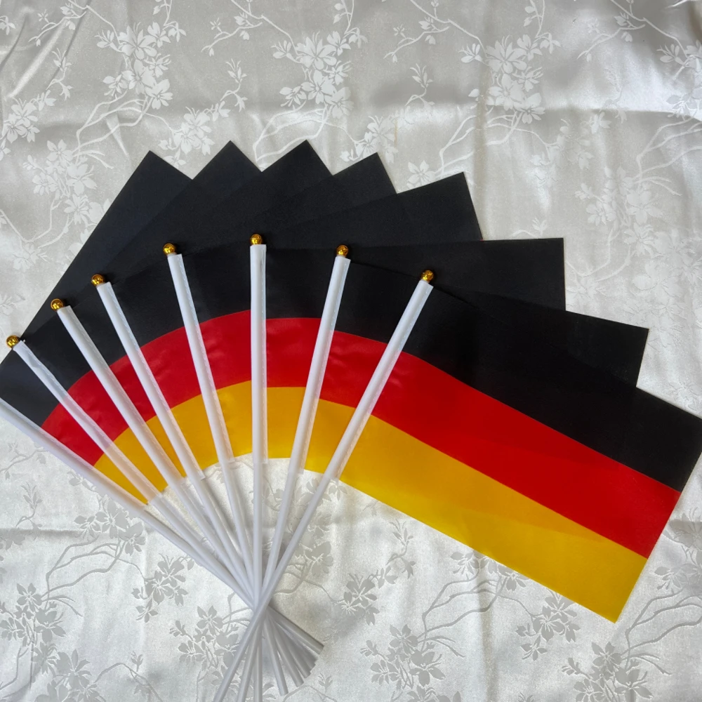 

GermanyFlag 14*21cm Germany Hand Flag, World European DE Germany German National Hand Held Small Waving Flag Desk Decor