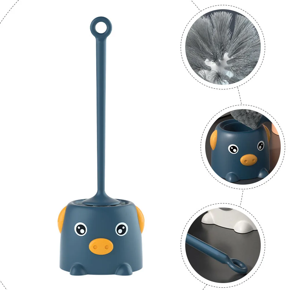

1Set Toilet Bowl Brush Sturdy Plastic Handle Non-Scratch Scrub Tool for Bathroom Office Home Toilet Cleaner Accessory