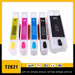 vilaxh T2621 T26 Refillable Ink Cartridge For Epson T2631 Expression XP 510 600 605 610 615 710 810 XP-600 XP-605 XP-700 XP-800