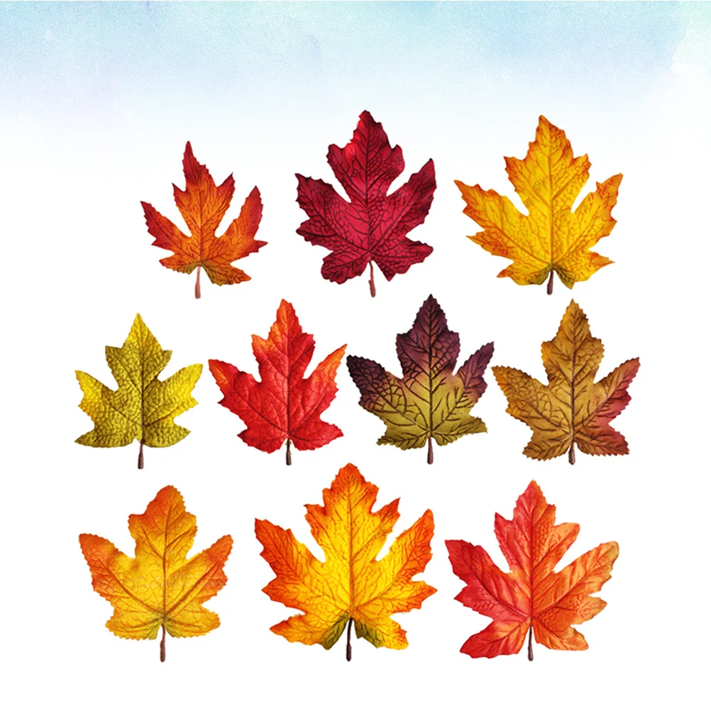 

1Pack Maple Leaf Decor 10 Colors Mixed Realistic Design Home Leaves Decor for Autumn Holiday Celebration Artificial Maple Leaf