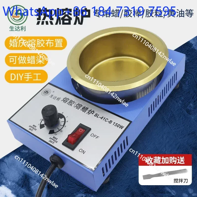 Electric Wax Melting Pot Temperature Control Constant Heat Batik Painting Furnace for Colloidal Grain Yellow Wax Sticks