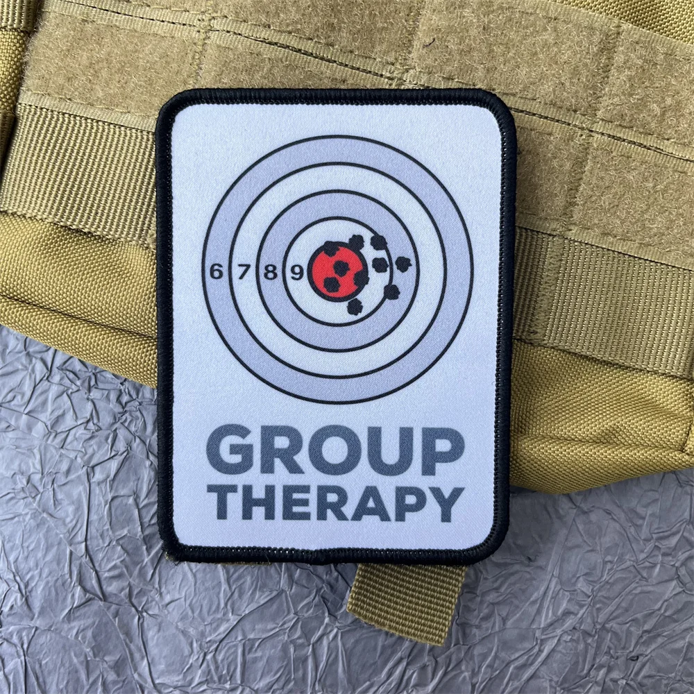 Group Therapy Printing Tactical Patches Backpack Hook and Loop Patch Applique for Clothing Military Gear Stickers