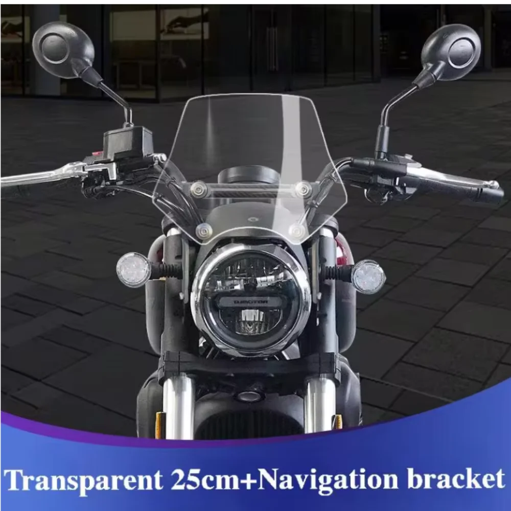 Retro-style mini windshield retro navigation bracket for QJMOTOR SRV300 windshield accessories QJ srv300