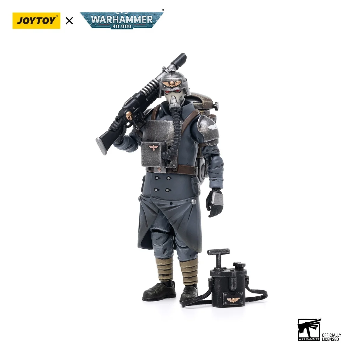 JOYTOY Warhammer 40K Astra Militarum Korpus Śmierci Krieg Drużyna Weteranów Strażnik Specjalista Demolition Figurki Akcji Kolekcjonerskie