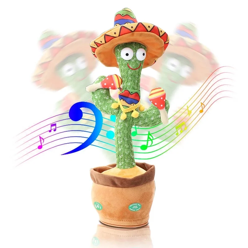 Dancing Talking Cactus Toy for Baby Toddler Boys Girls Gifts Singing Mimicking Cactus Toy Recording Repeating Cactus Baby Toys