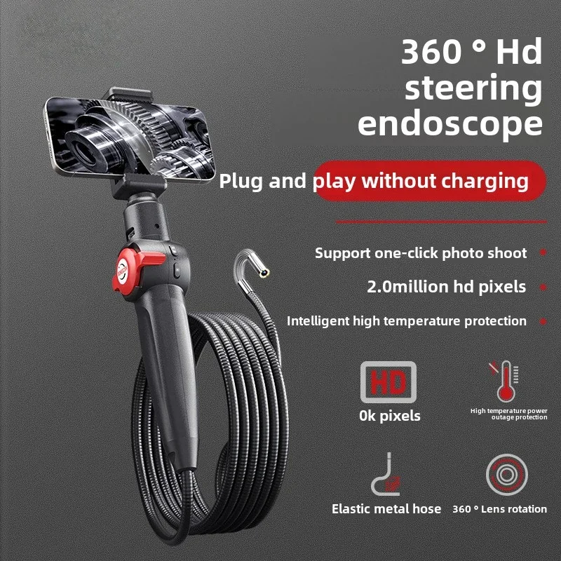 Android Mobile Phone Auto Repair Endoscope High Definition 2 Million Pixel IP67 Waterproof Industrial Pipe Endoscope