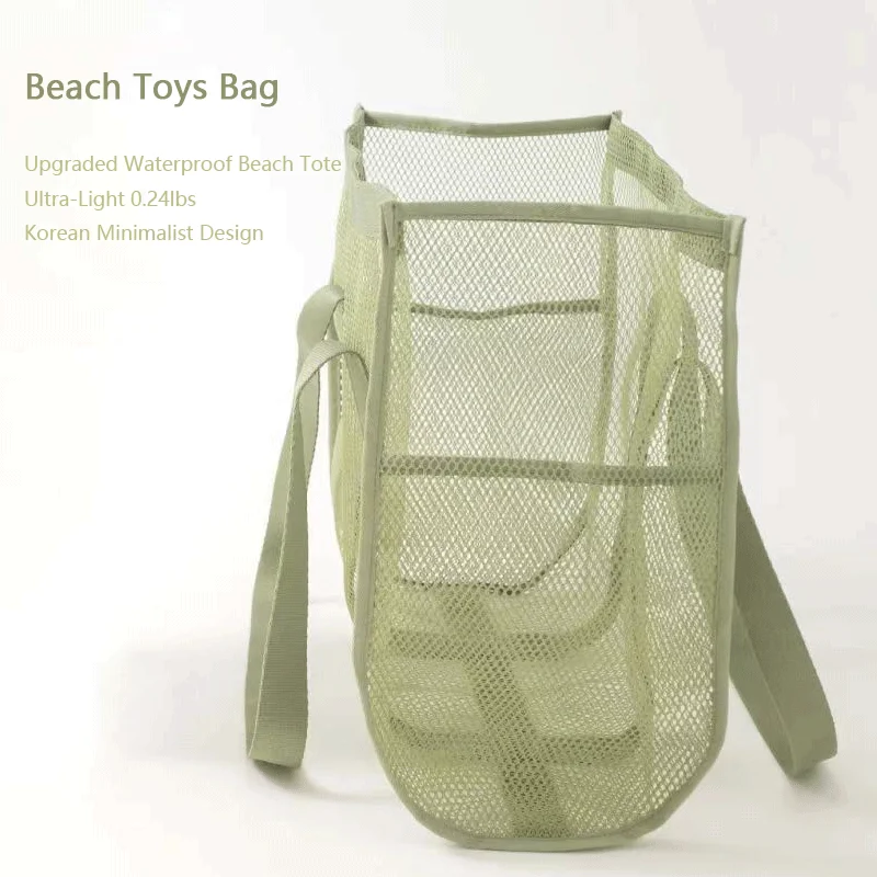 

Swimming Bag Large Capacity Beach Bag 18L-20L Mesh Quick Drying Solid Color Fashion Beach Accessory for Swimwear or Toy Storage