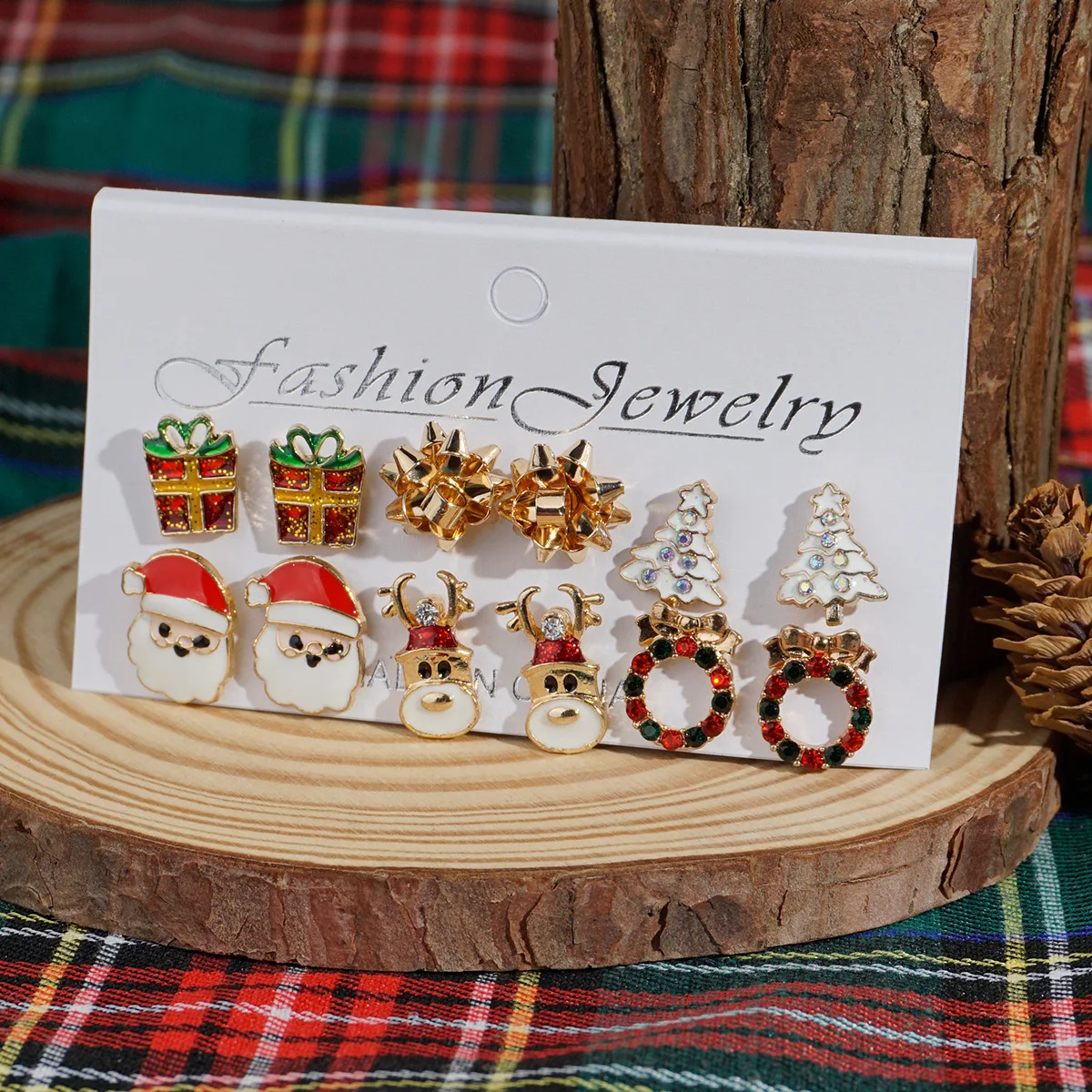 Festive Dangle Earrings Xmas Reindeer Snowflake Set Hypoallergenic Alloy Cartoon Accessories Secret Santa Gift Women