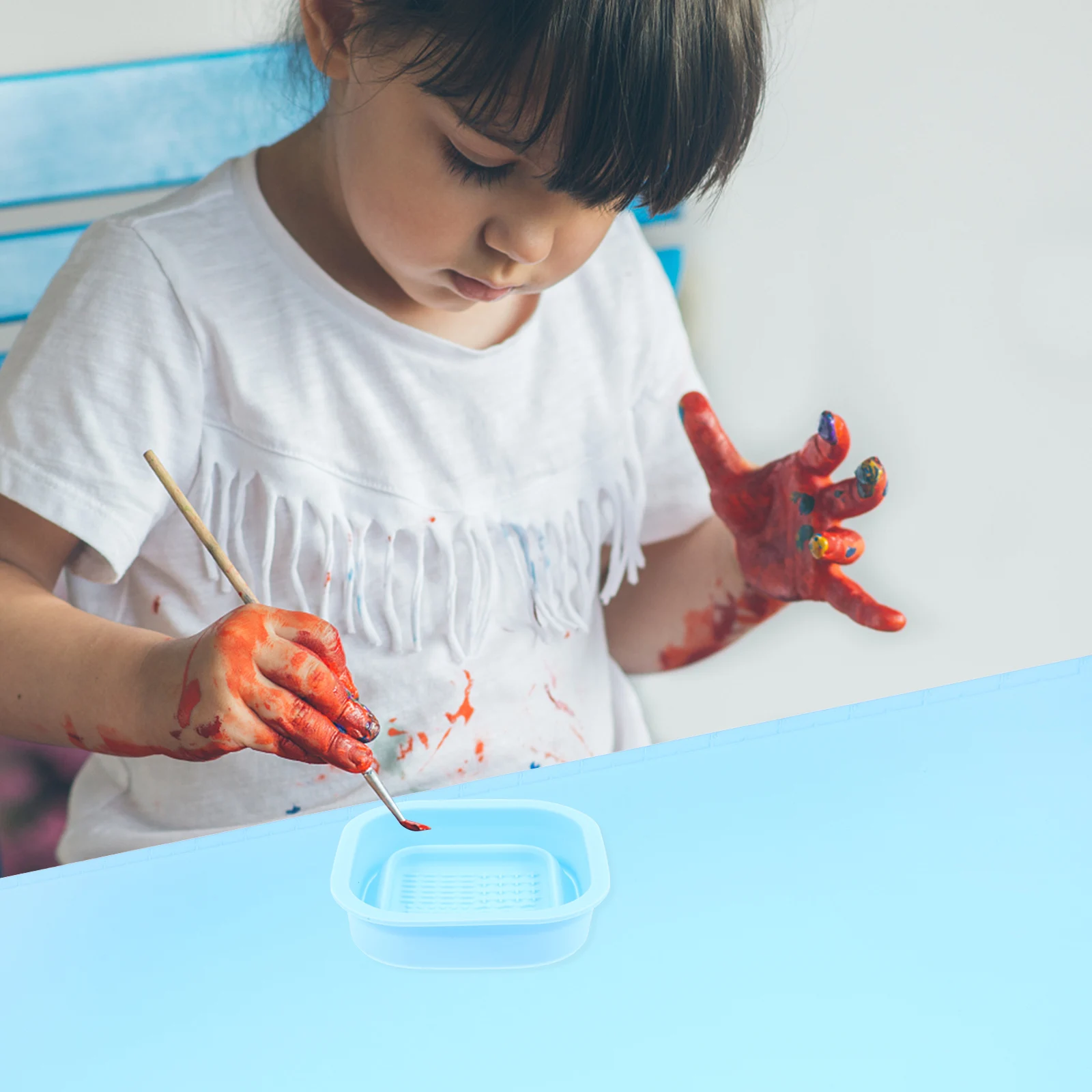 

Silicone Pigment Plate Paint Watercolor Board Color Mixing Trays Compact Lightweight Reusable Durable Flexible Storage