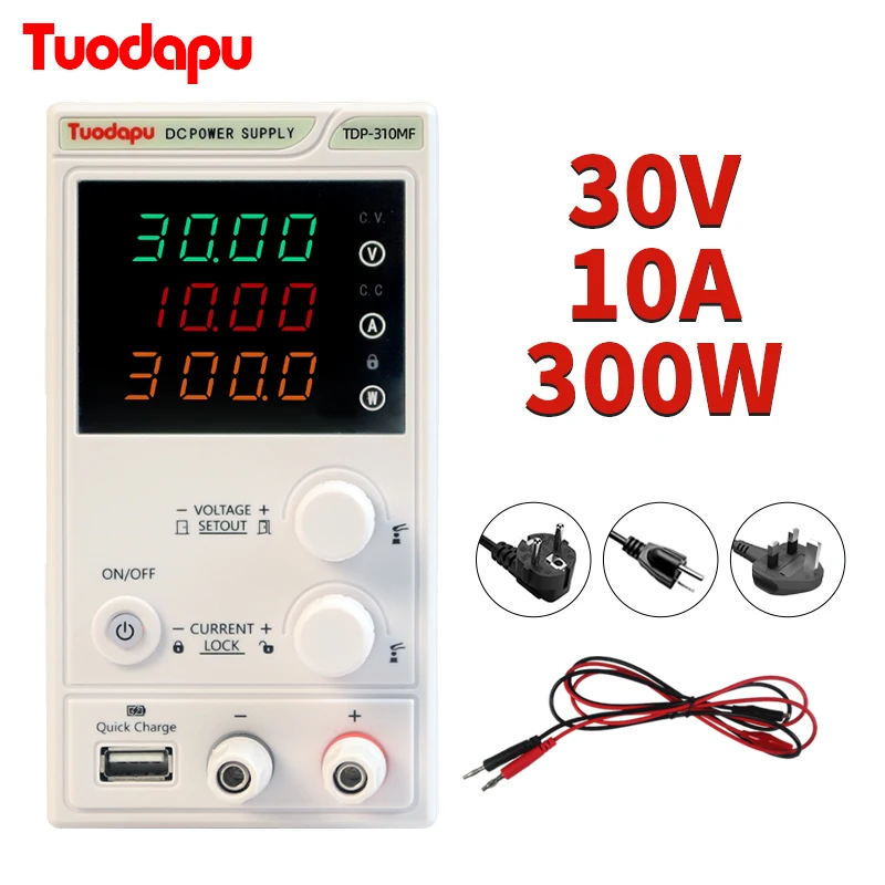 Tuodapu laboratório ajustável dc fonte de alimentação 30v 10a interruptor do regulador de tensão fonte de alimentação dc 60v 5a fonte de alimentação desktop