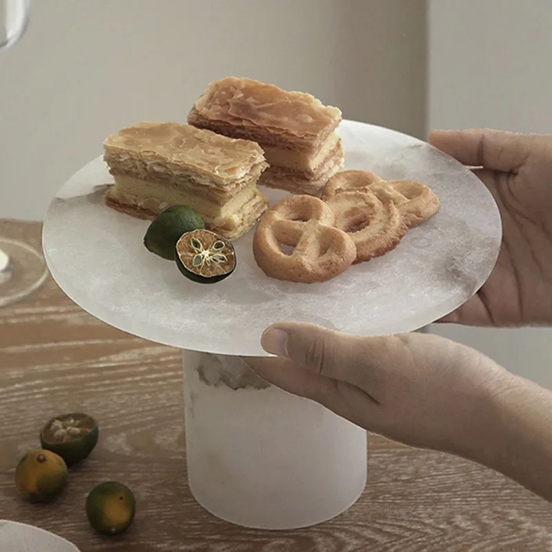 

Natural Stone Storage Trays Modern Decorative Table Center Tray Kitchen Fruit Cake Organizer Trays Multifunction Creative Tray