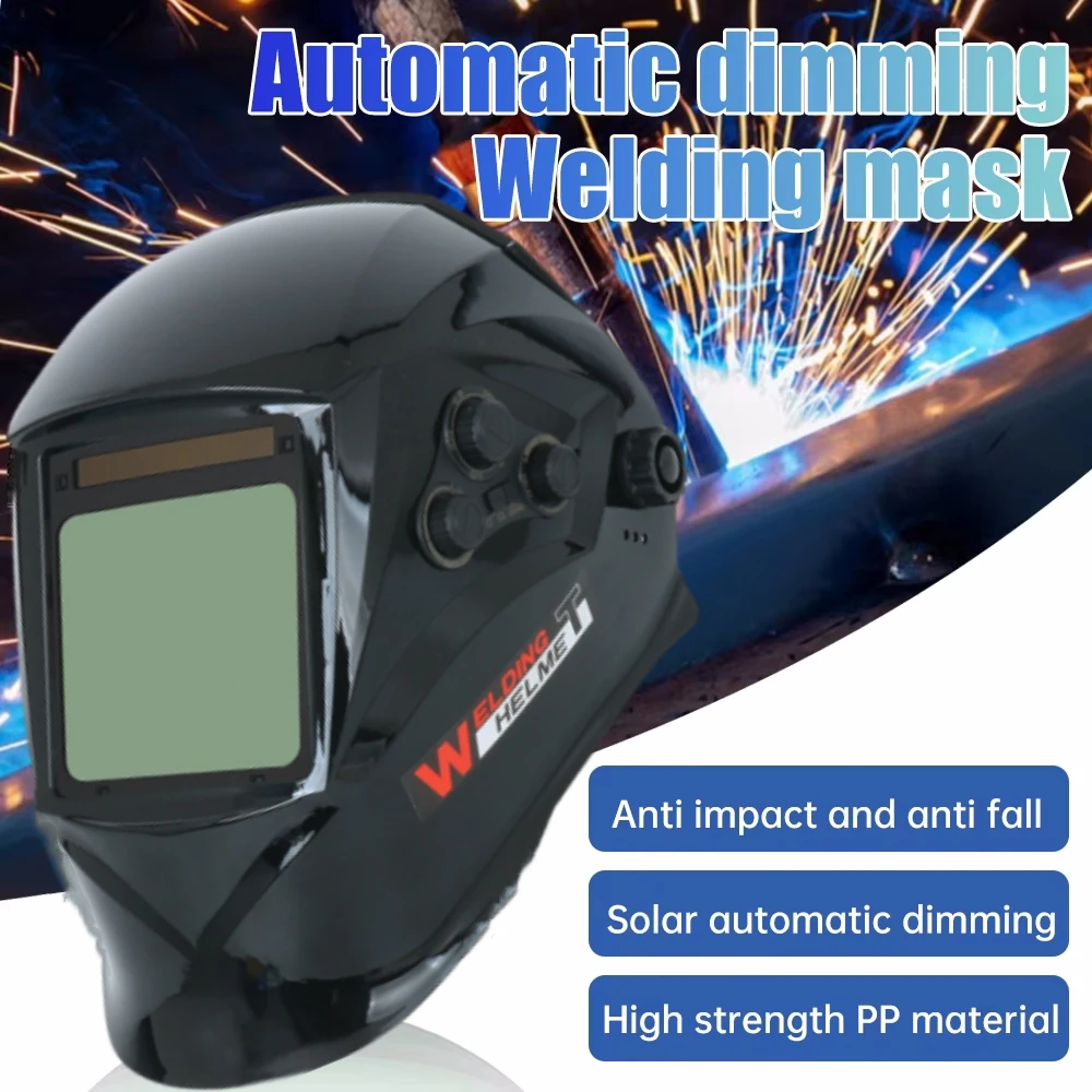 

True Color Mask Glasses Welder Equipment Auto-Darkening Solder Chameleon Brazing Automatic Headband Welding Helmet Cap