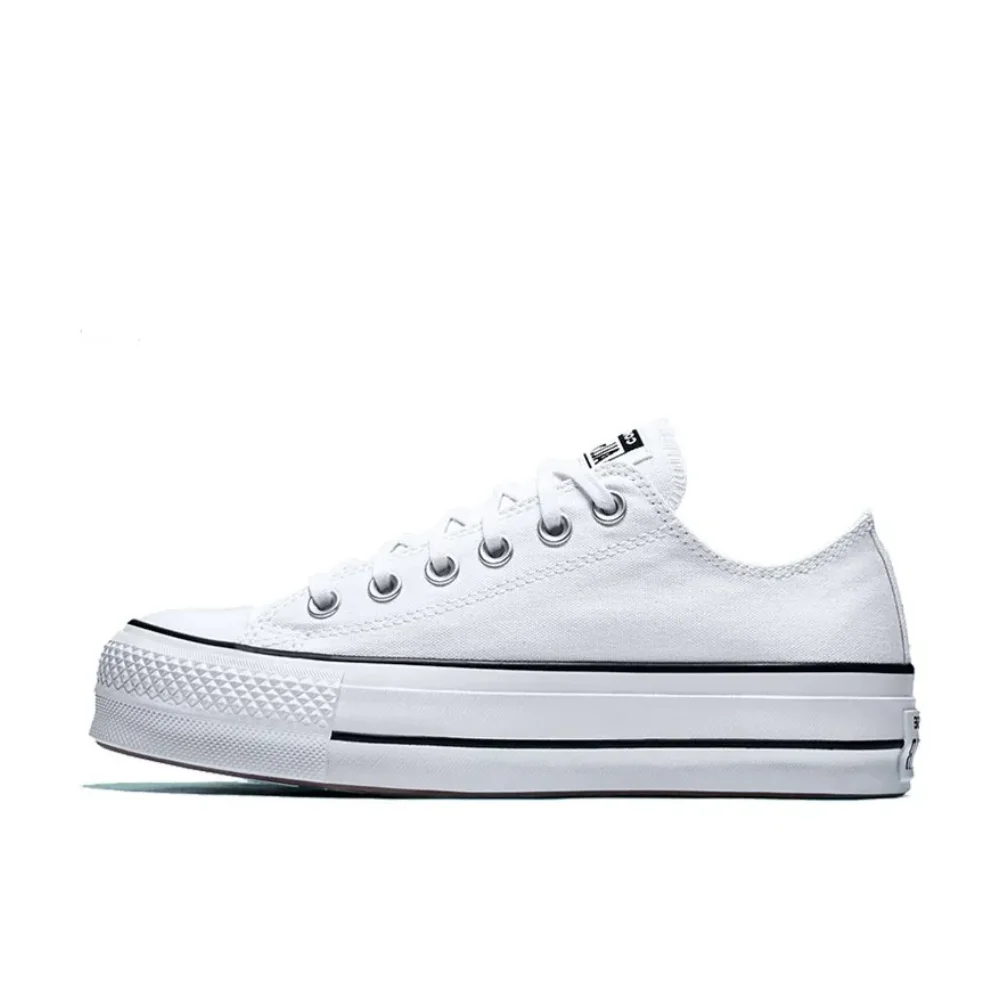 Converse White All Star Lift Low Women's Simple Canvas Shoes Comfortable and wearable casual board shoes