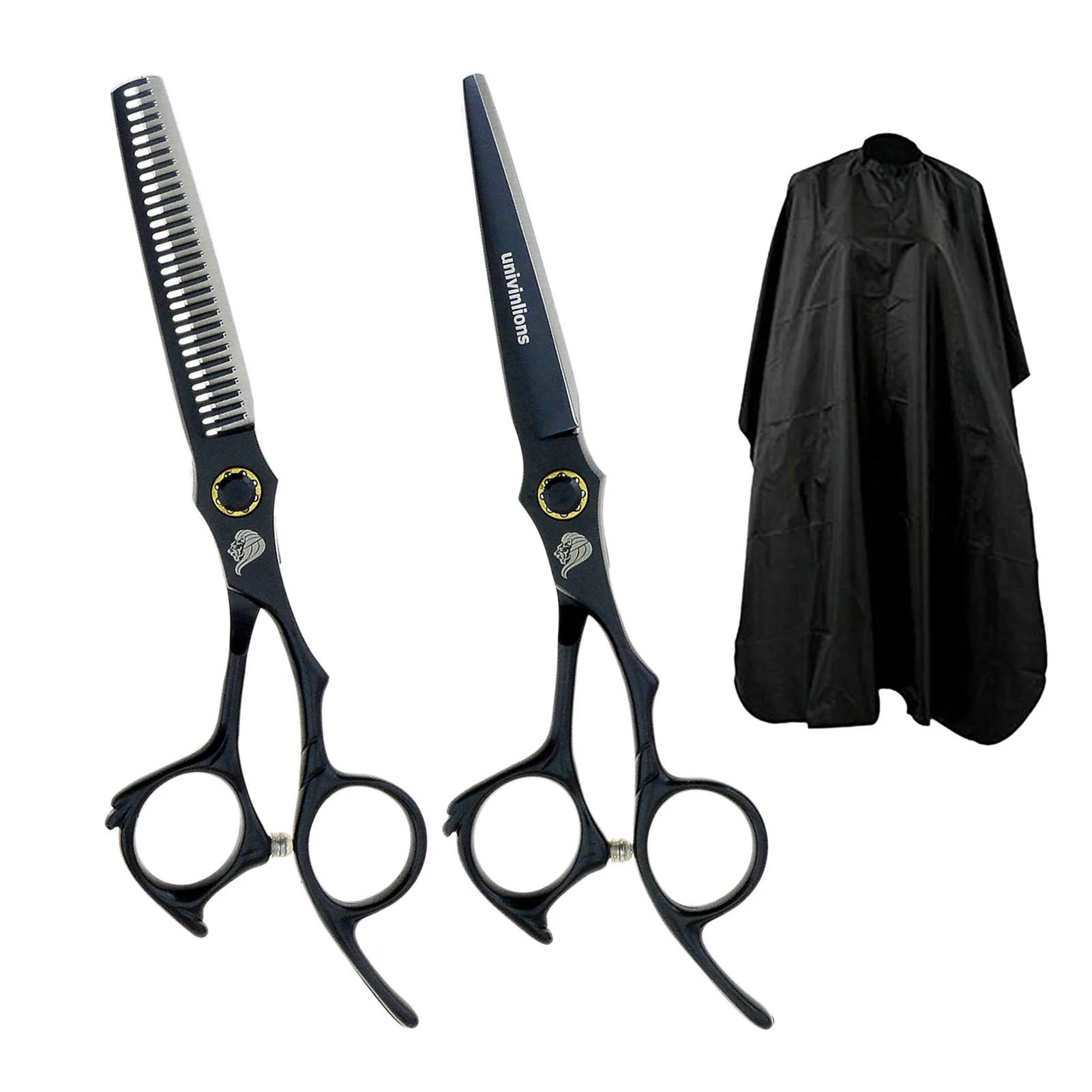 

6" Black Hair Stylist Cape Hairdressing Scissors Cheap Hair Cutting Scissors Salon Thinning Scissors Barber Tools Shears Kit