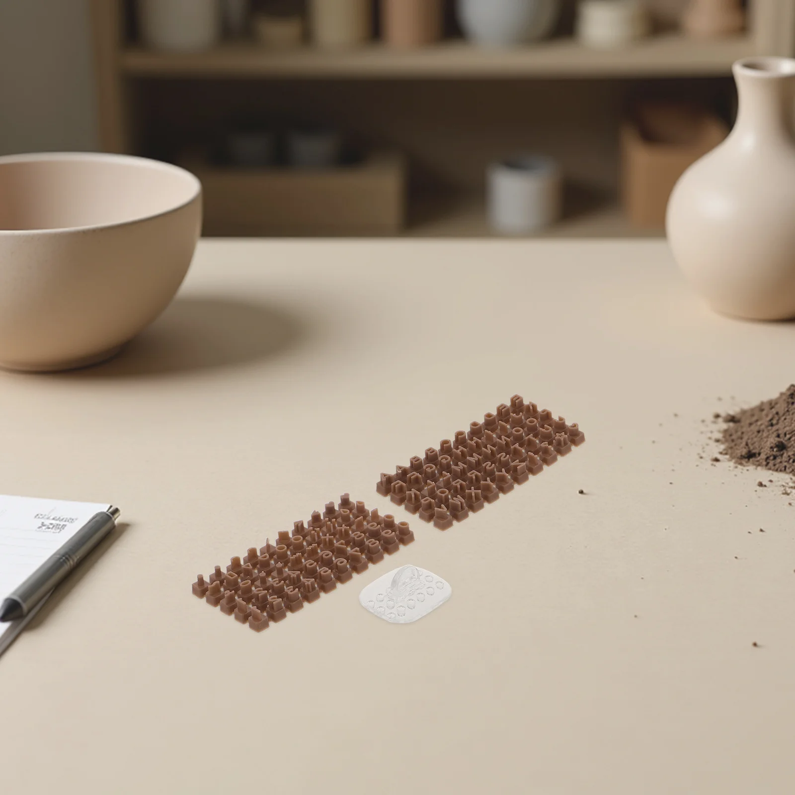 

2Sets Clay Alphabet Stamp Set Letter Number Molds for DIY Air Dry Clay Pottery Craft Clear Impressions Creative Crafting Tool