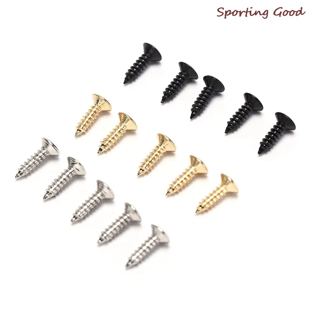 25PCS 3x12mm Electric Guitar Screws For Pickguard Back Plate Mount DIY Luthier Tool Gold Silver Balck Color