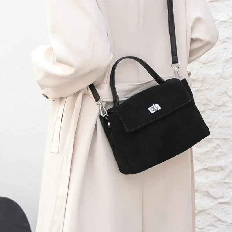 

Matte Leather Women's High-end Handbag Low-key Commuting Versatile Crossbody Bag Large Capacity Storage Briefcase Women's Wallet