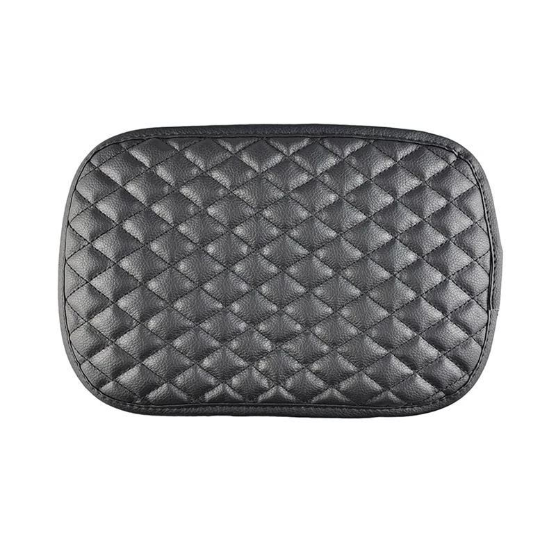 Universal Center Console Lid Cover,PU Leather Console Armrest Cushion Pad Protector for Most Vehicle, SUV, Truck, Car