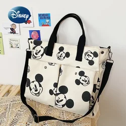 Bolsa Mickey feminina da Disney, grande capacidade, um ombro, bolsa tiracolo, multifuncional, alta qualidade, moda desenhos animados, nova