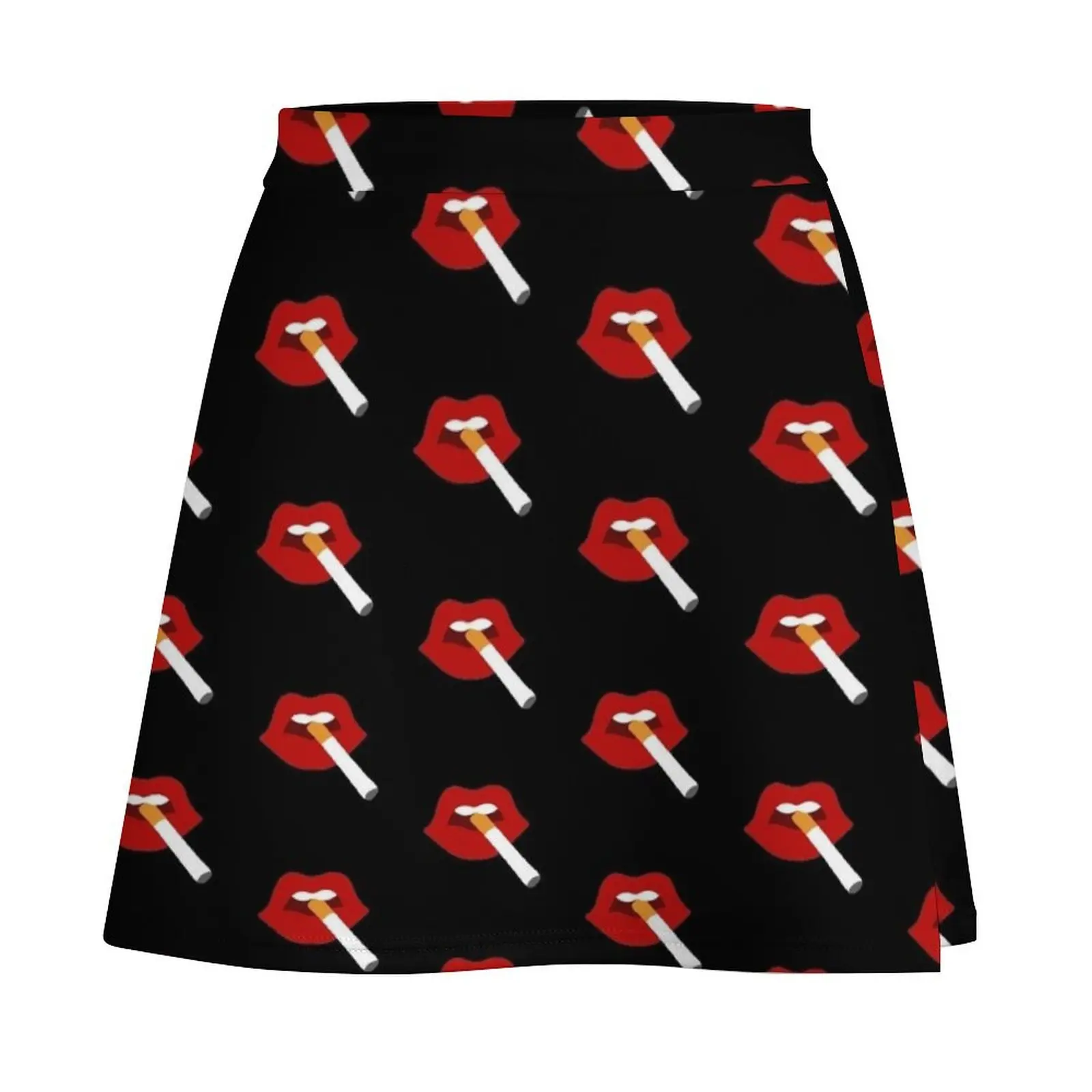 Cigarette Lips Mini Skirt luxury women's skirt extreme mini dress Mini Skirt