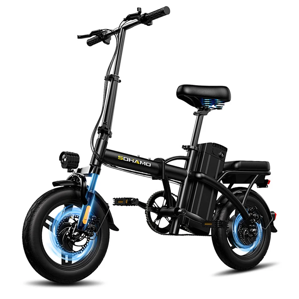 Ebikes For Adults Motor 36V 600W Folding Electric Bicycles For City Commuting 14'' Mini Foldable Electric Bike