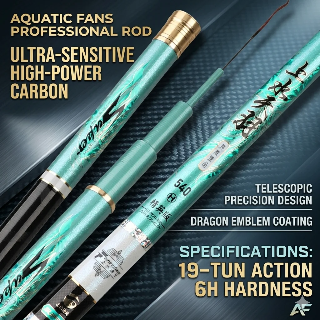 

FISHINGFANS Telescopic Fishing Rod High Quality Carbon Fiber 6H 3.6m to 7.2m Ultra Light Hard Travel carp bass freshwater rod