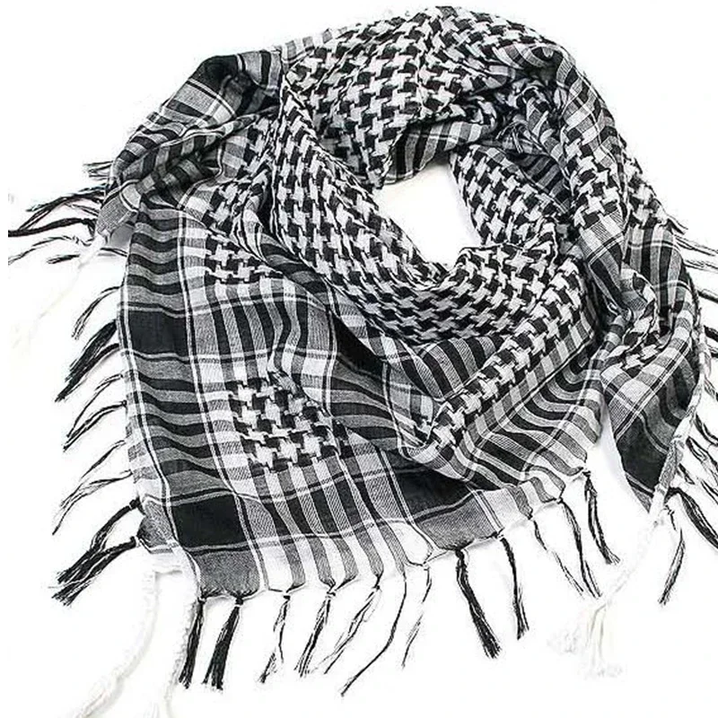 Summer Women Tactical Arab Scarf Men Fashion Lightweight Hijab Scarf Spring Army Plaid Head Scarf Keep Warm 2024New Hot Sale