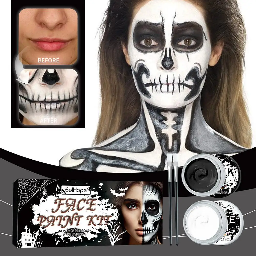 Halloween Makeup Kit Professional Face Body Paint Spooktacular Makeup Spatula Wax Scab Painting Spooky Fake Wound Kit Scar F1X8